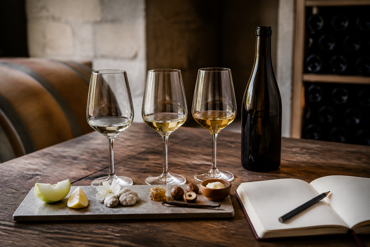 Chardonnay på stål vs. på egetræ: Sådan smager forskellen