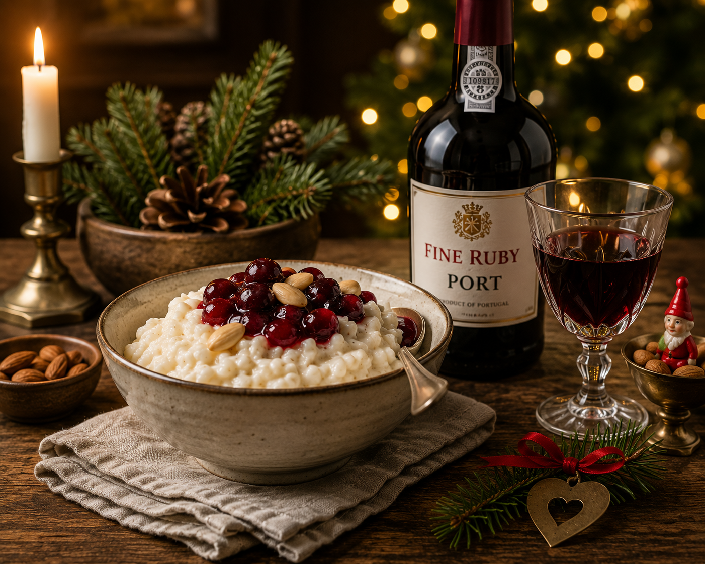 Portvin til risalamande: Den danske juleklassiker