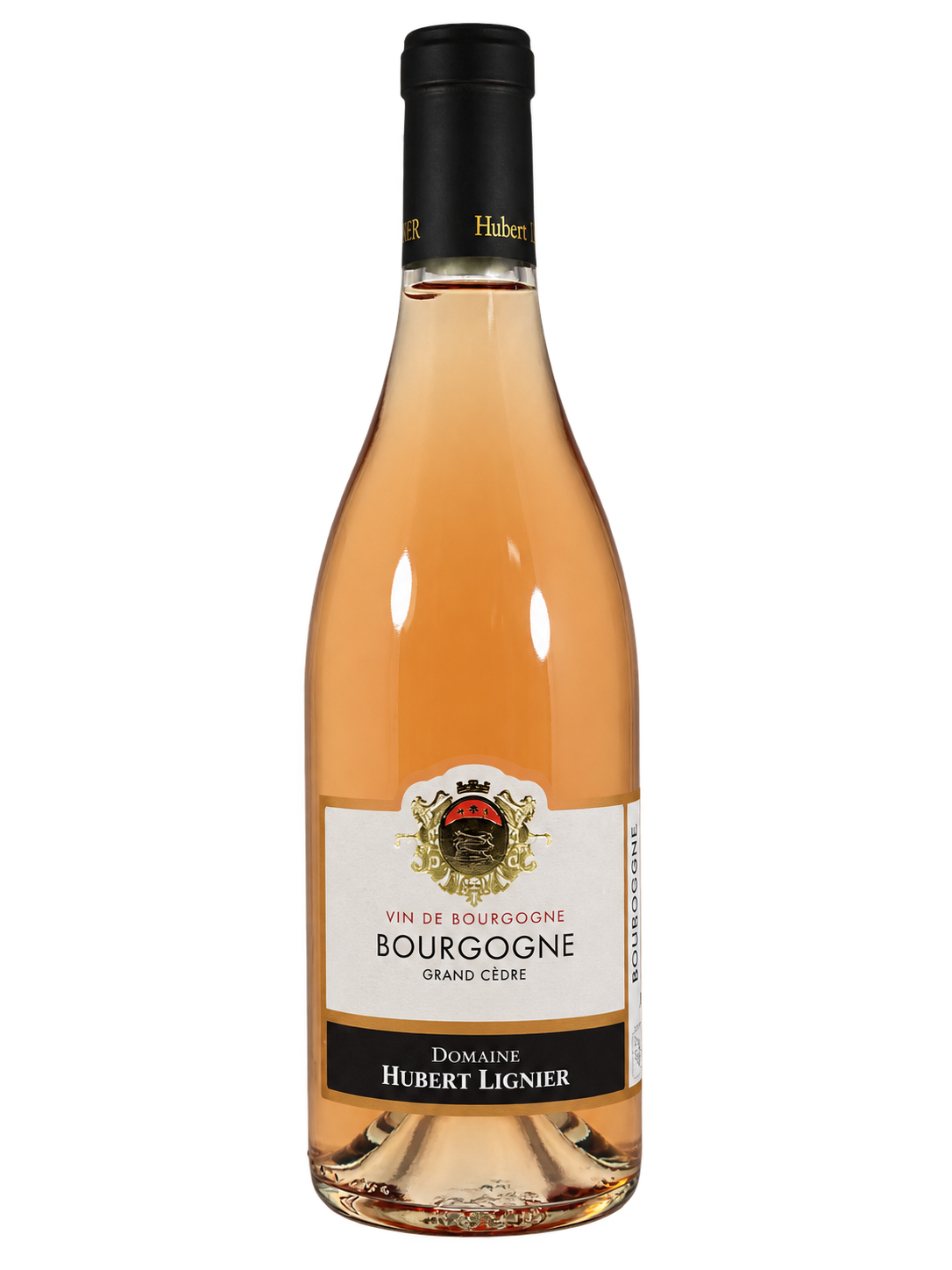 Hubert Lignier Bourgogne Rosé Grand Cèdre – fritlagt flaskefoto med årstal fjernet
