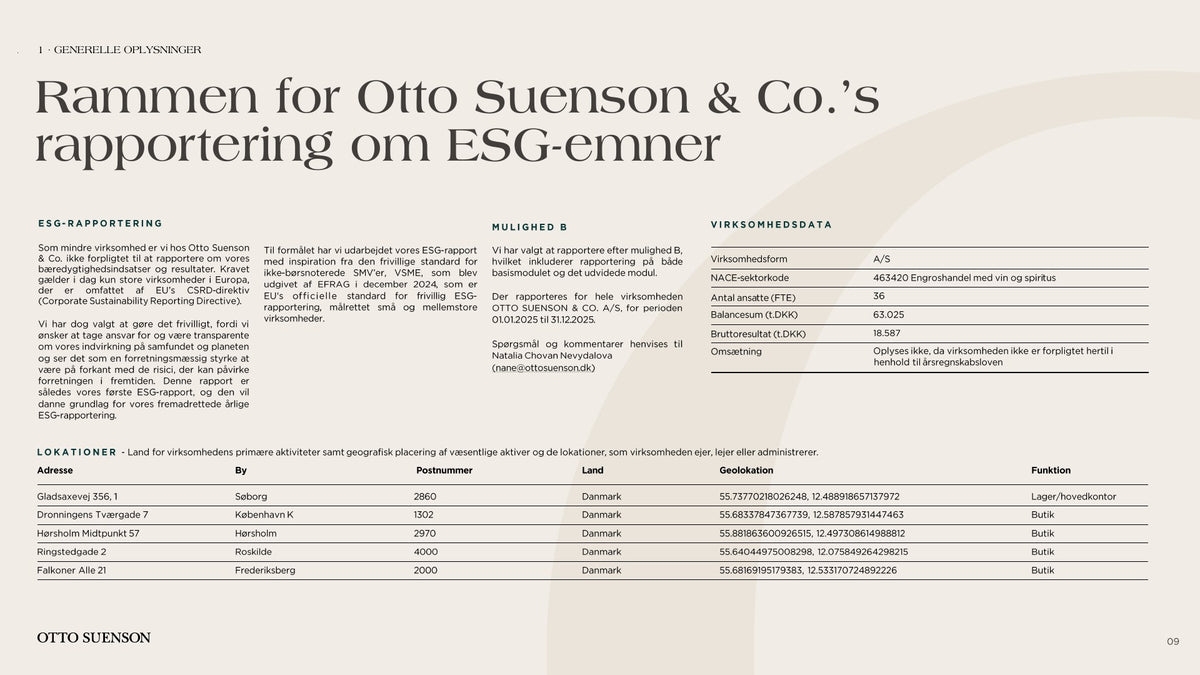 Otto Suenson ESG-rapport 2025, side 9