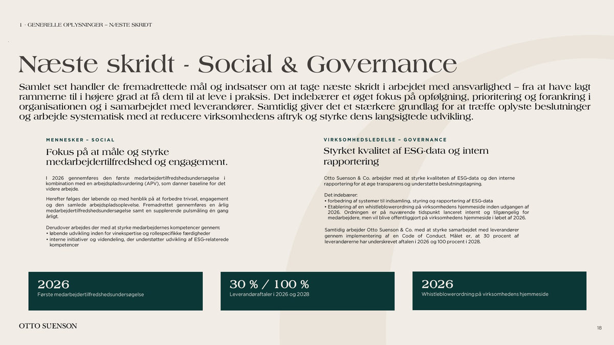 Otto Suenson ESG-rapport 2025, side 18